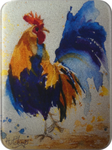 Rooster Glass Cutting Board